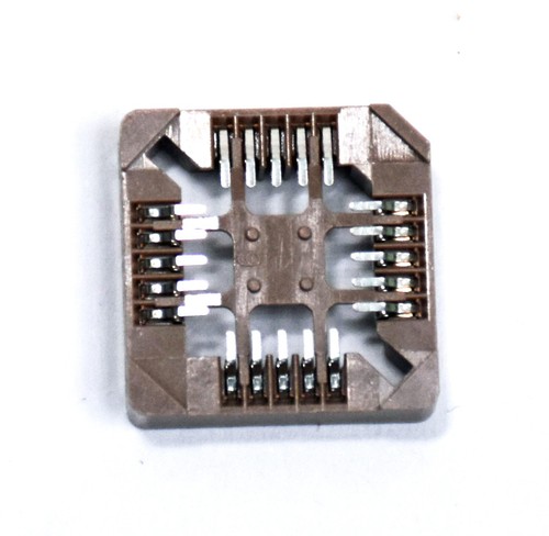 5pc PLCC SMT SMD IC Socket 20P pitch 1.27mm Tin plated Color = Brown RoHS Taiwan - Picture 2 of 4