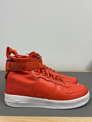 Nike Men’s SF Air Force Mid Shoes 917753-800 White Orange