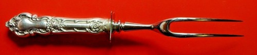 Wallace Watson Sterling heavy handle Carving Fork Stainless Prongs No Mono - Picture 3 of 4