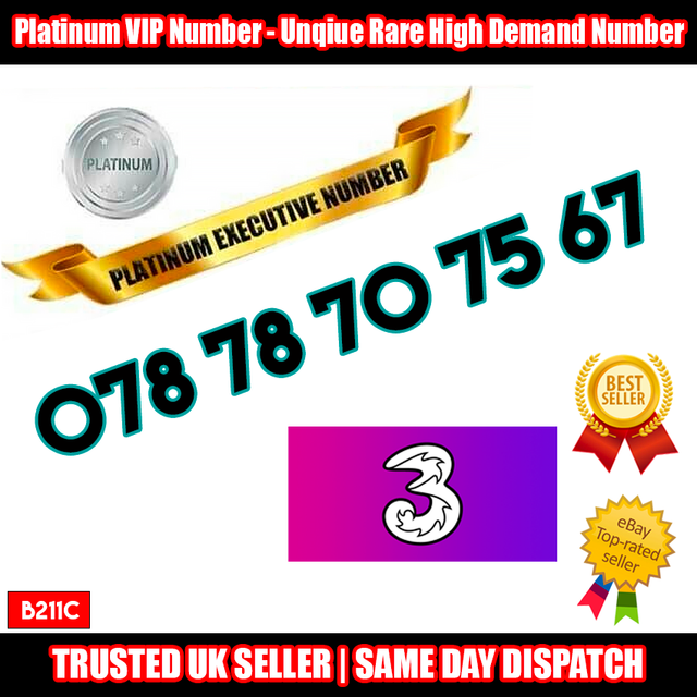 PLATINUM Number - VIP Executive Sim - 078 78 70 75 67 - Unique Easy to Memorise PLATINUM Number - VIP Executive Sim - 078 78 70 75 67 - Unique Easy to Memorise