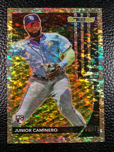 2024 Topps Update Junior Caminero Black Gold RC Gold / 75 Tampa Bay Rays #BG-12