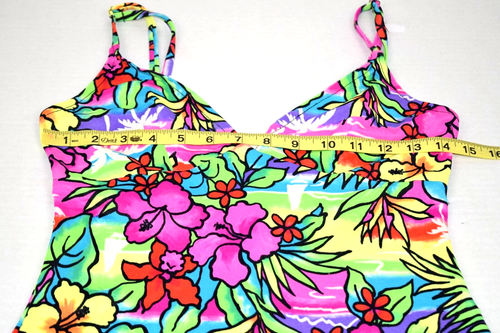 Vintage Hawaii Pool Cover Kleid Carabella Gr. S 80er Lebendig Regenbogen Made USA - Bild 4 von 12