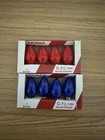 vintage noma 4 pack of red/blue Chris. Lightbulbs C-7 1/2 indoor/outdoor holiday