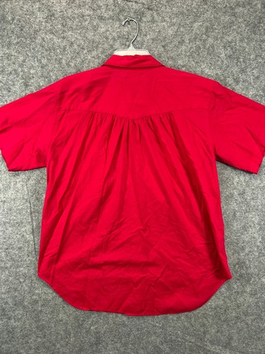 LizWear Button Up Shirt Women Small Dark Pink Casual Work Ladies Short Sleeve - Picture 5 of 7