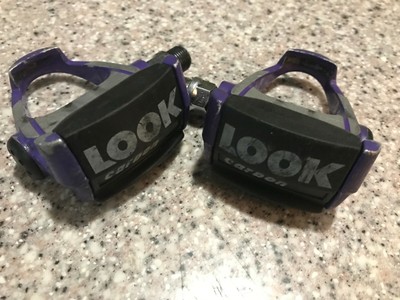 purple clipless pedals