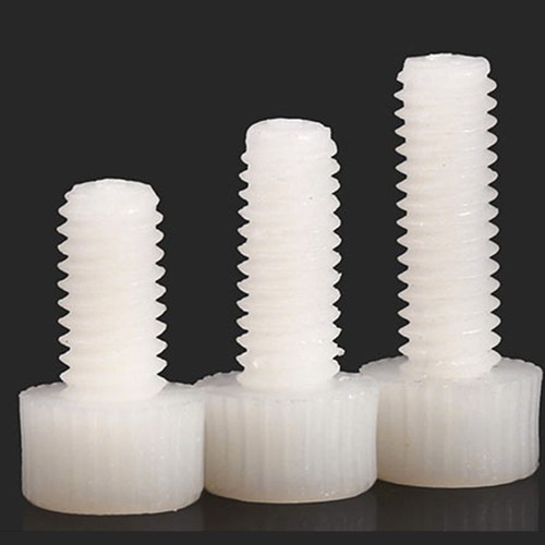 Viti metriche M5 x 0,8 mm bianche plastica nylon testa bussola tappi DIN 912 grossolane - Foto 4 di 4