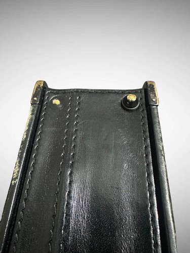 Vintage Tumi Black Leather Hardcase Hardshell Briefcase Blue Lined 18x13x3.5 - Picture 20 of 24