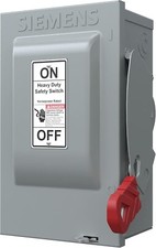 Siemens HNF361 Heavy Duty Non-Fusible Safety Switch, 30A, 600Vac, 3-Pole, NEMA 1