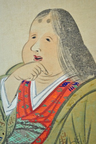 Antique Chinese Scroll Painting Watercolor Of Immortal, Late 19th. Century - Picture 8 of 12