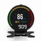 OBD2 II Car HUD MPH/KMH LCD Digital Tachometer Water Temperature Voltage Gauge
