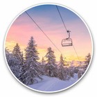 2 x Vinyl Stickers 25cm - Snowboarding Mountain Ski Skiing Cool Gift #8497
