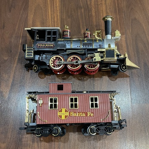24pc Gold Rush Express G-Scale Train Set By New Bright No.186 Tracks- Tested - Picture 10 of 17