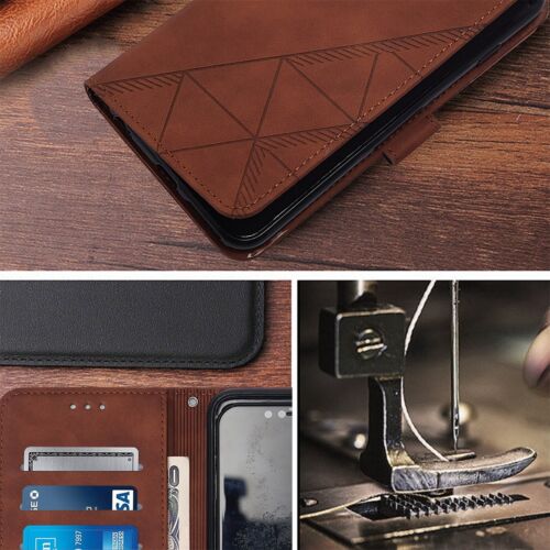 Retro Leather Phone Case For Samsung Galaxy S25 S24 S23 S22 Stand Flip Cover - Picture 24 of 96