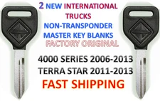 2 NEW INTERNATIONAL TRUCKS Fits 2006-2013 Key Blanks - FACTORY ORIGINAL W/LOGO