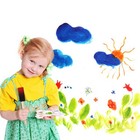  60PCS 1 Zoll Schwamm Holzgriff Pinsel Set Leichtgewicht Langlebig für