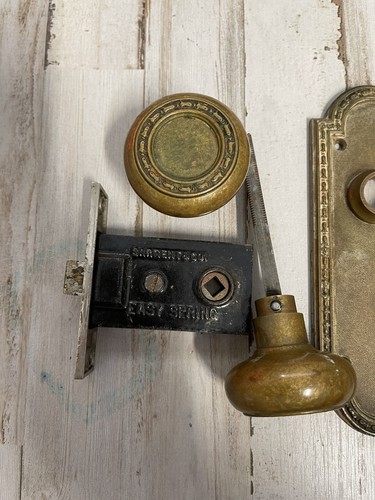 Juego de puertas de latón vintage Russwin victoriano vintage ornamentado - Imagen 16 de 17
