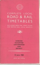 LONDON TRANSPORT BUS TIMETABLE BOOK DORKING JUN 1968