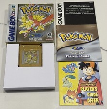Pokemon: Gold Version (GBC, 2000) Authentic VGC Complete CIB Manual New Battery