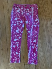 Girls Sz 12-14 Pink Tyed Dyed Jegging Jeans Like An Angel 