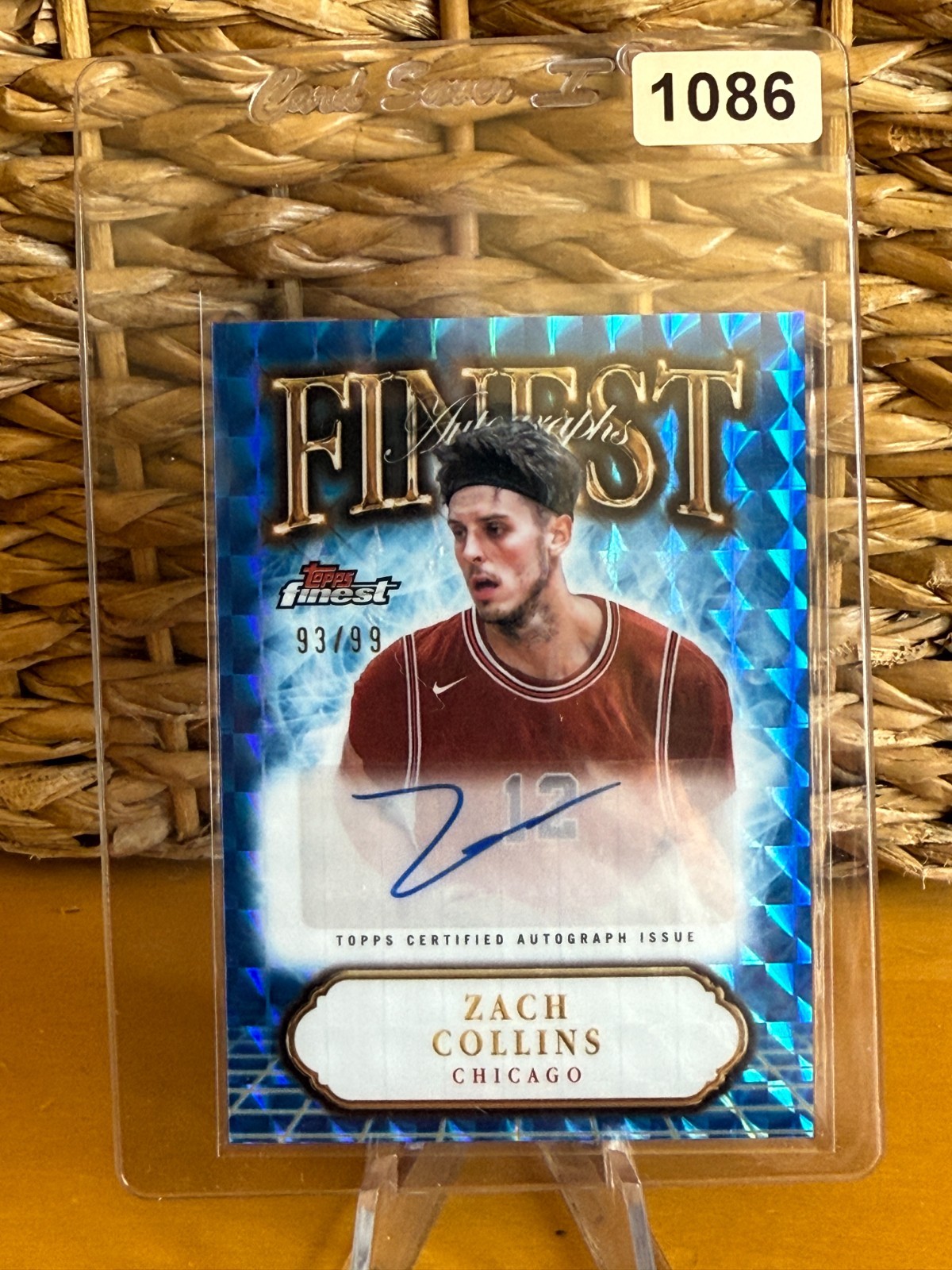 R1086 2024-25 Topps Finest NBA Zach Collins Blue Geometric Auto /99