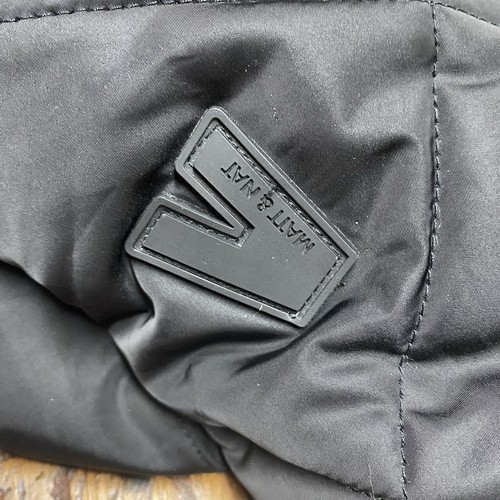 Matt & Nat Dallas Damen vegane gesteppte gefütterte lange Kapuze Gürtel Jacke Größe Small - Bild 12 von 15