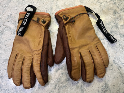 Hearts Leather Wool Gloves Size 10 Brown- Excellent Used Condition!