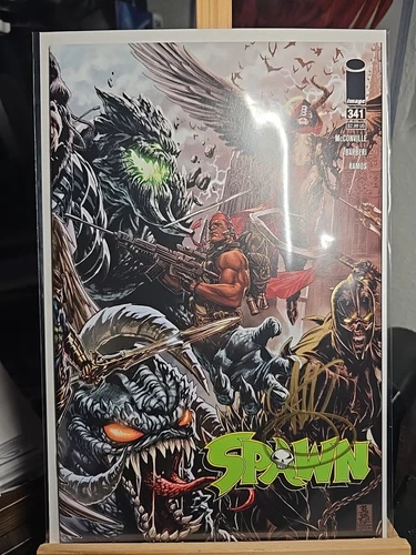SPAWN 341 SIGNED MARK BROOKS ART CARLO BARBERI STORY TODD MCFARLANE 2023 .