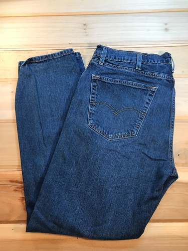 Levis 505 Denim Jeans 38" Waist 32(Tag) 31(True) Inseam Mid/Dark Wash - Picture 7 of 11