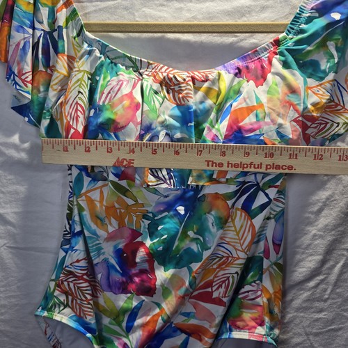 Ralph Lauren leuchtend bunte Rüschen Blumen On Piece Damen Badeanzug Gr. 6 - Bild 4 von 7