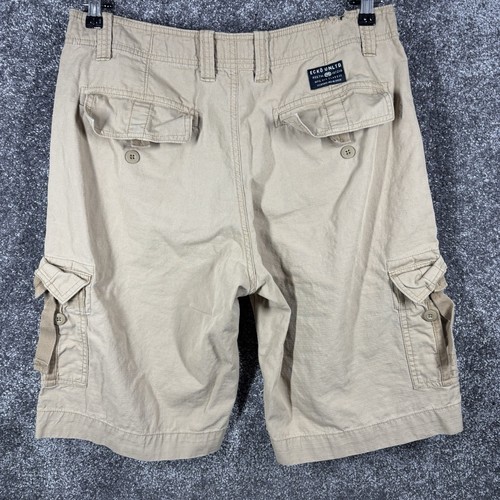 Pantalones Cortos de Carga Ecko Unltd Para Hombre 32 (34 Actuales) Caqui Beige Sueltos Calce Suelto Bolsillos - Imagen 2 de 10