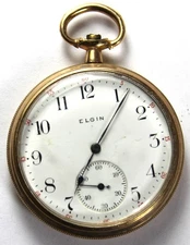 1906 Elgin Grade 322 12s 17j Gold Filled Pocket Watch - Parts/Repair