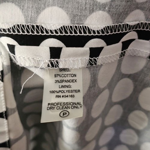 NwT Calvin Klein Sleeveless Fit & Flare Black/White Polka Dot Retro Dress Sz 14 - Picture 8 of 8
