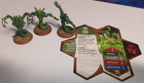 Heroscape Armoc Vipers Zanafor's Discovery Figuren & Karte - Bild 1 von 5
