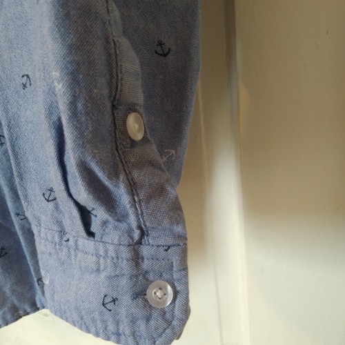 Croft&Barrow Damen 100 % Baumwolle Knopfleiste Bluse/Anker Größe 2X blau weiß - Bild 4 von 11