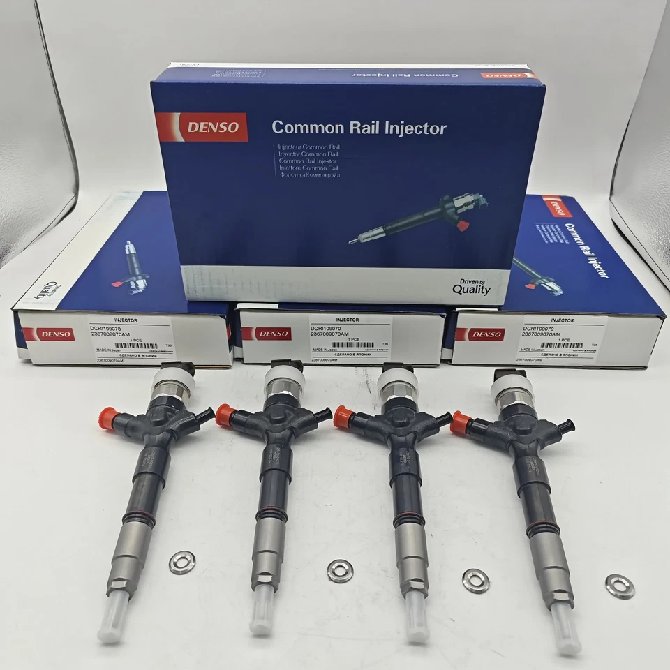 4Pcs Diesel Fuel Injector 23670-09070 For 2005-2007 Toyota Hiace 2KD-FTV 1KD-FTV Foto 2 de 4