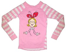 Hanna Andersson Cindy Lou Who Grinch Pajama Long John Top Girl 6-7 120cm Organic