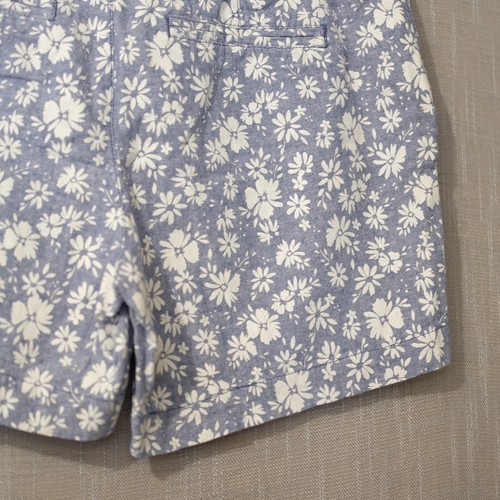 EUC Old Navy Everyday Shorts hoch geschnitten Gänseblümchen Blumen Leinenmischung Damen 6 #A-34 - Bild 9 von 11
