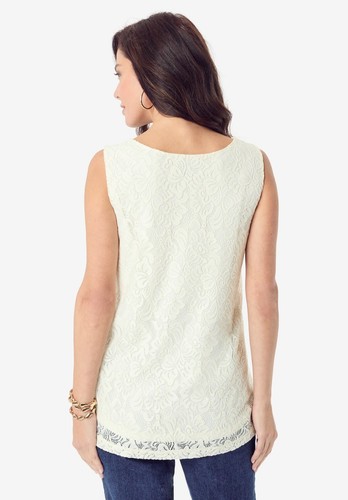 Roaman's Women's Plus Size V Neck Cami - Picture 5 of 10
