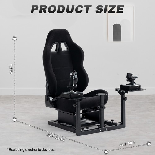 Hottoby Flight Game Sim Cockpit & Seat Fit Logitech Thrustmaster Hotas Warthog - Picture 2 of 8