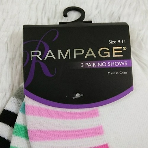 6 Paar No-Show Socken von Rampage - Neu mit Etikett - Bild 2 von 4