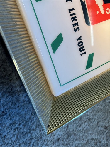 Vintage 60er Jahre 7UP SOFTDRINK "YOU LIKE IT...IT LIKES YOU!" Uhr Licht WERBUNG - Bild 15 von 19