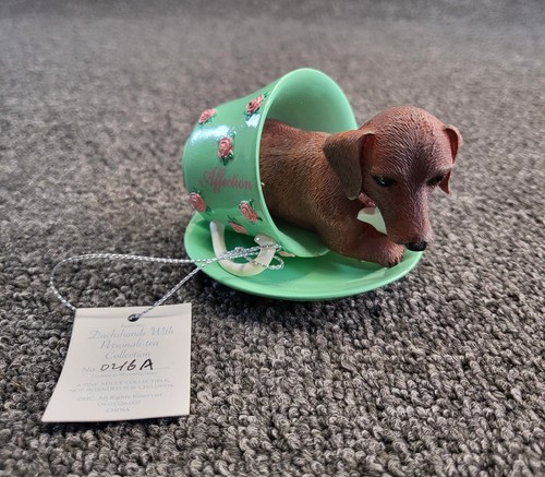 3 Diff. DACHSHUNDS WITH PERSONALI-TEA Hamilton Collection - Picture 9 of 17