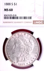 NGC MS-60! 1888-S MORGAN DOLLAR
