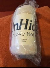 UnHide Lil' Marsh Small Blanket Throw, Wearable Knob & Loop In Beige Bear