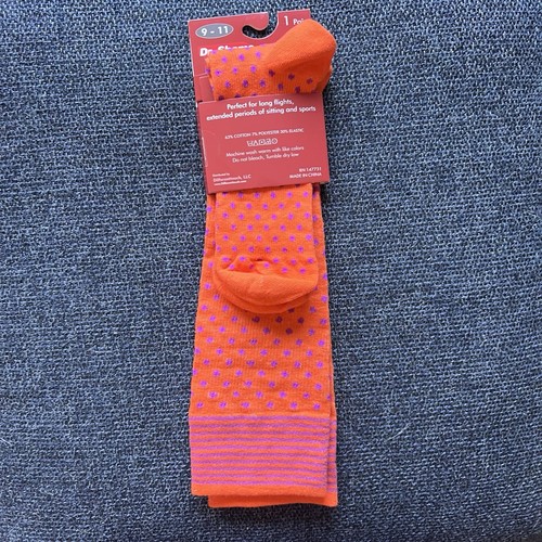 Womens Compression Socks Size 9-11 Knee High Dr. Shams Moderate 8-15 mmHg orange - Photo 2/5
