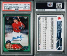 2023 Topps Chrome Logofractor - Masataka Yoshida Green RC Auto 8/99 PSA 10
