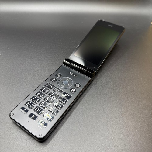 [In stock] SHARP AQUOS Keitai 2 601SH 602SH Flip Phone Black Unlocked SIM Japan - Afbeelding 6 van 7