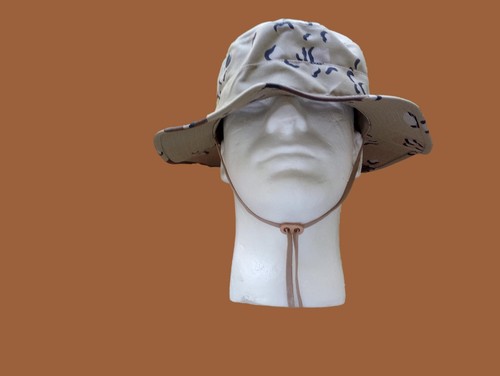 U.S Military Issue Desert Boonie Hat Type II Sun Hot Weather Gulf War USA Made - Picture 7 of 27