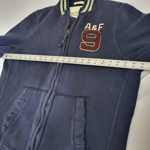 Abercrombie & Fitch Uomo XXLarge Varsity Giacca Felpa con Zip Completa - Foto 4 di 9