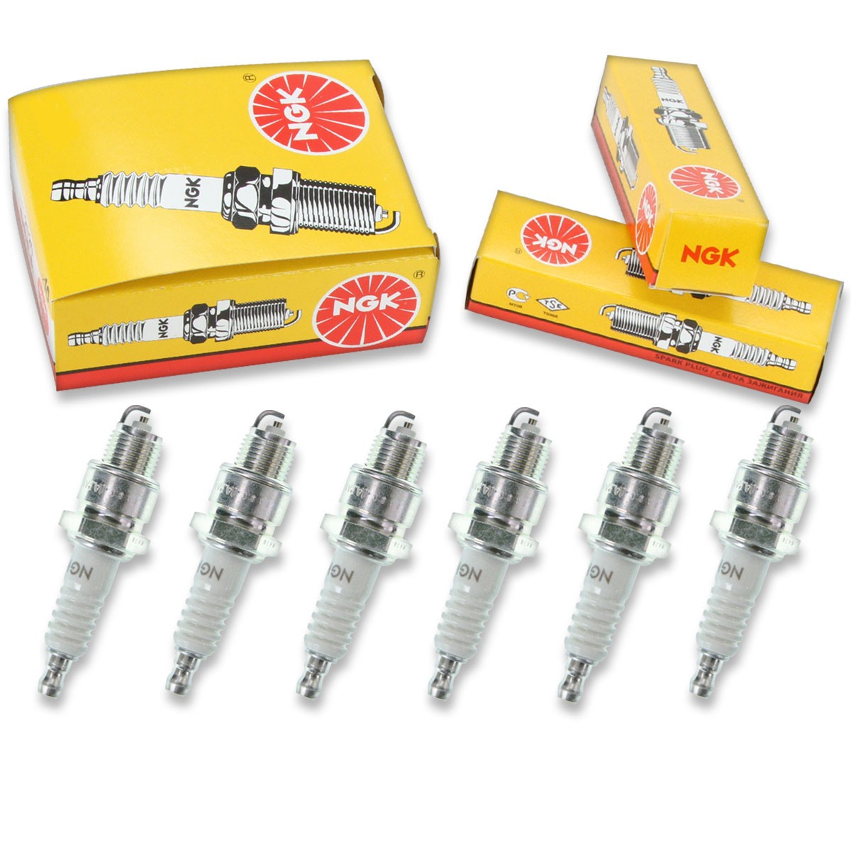 6pcs NGK 7829 Standard BP7HS-10 Outboard Marine Spark Plug Tune Up Kit Set ua